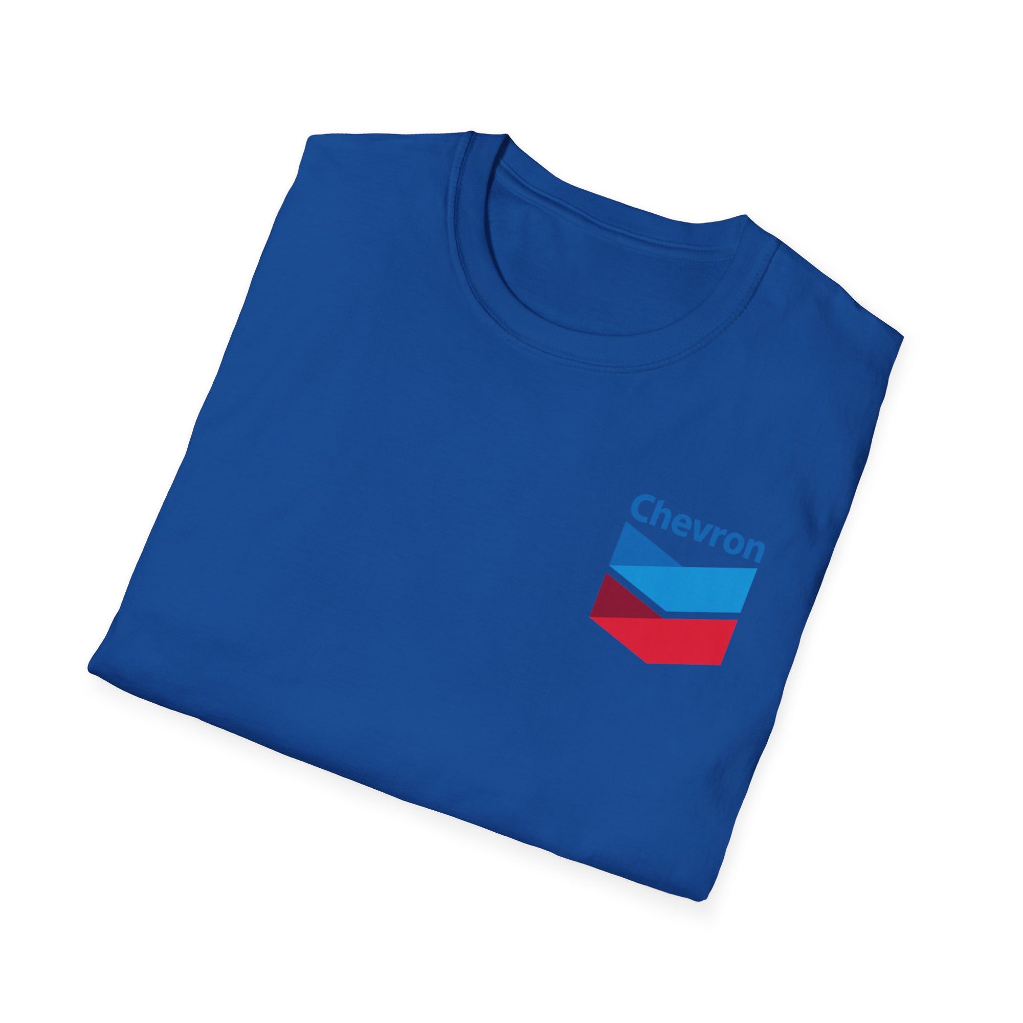 Chevron Pocket Logo T‑Shirt — Minimal Retro Chevron Tee
