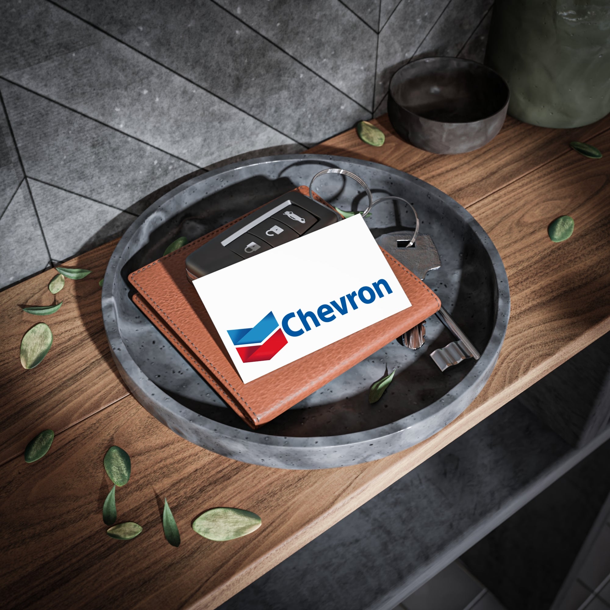 Chevron Logo Business Cards — Professional Corporate Card with Red &amp; Blue Chevron Design