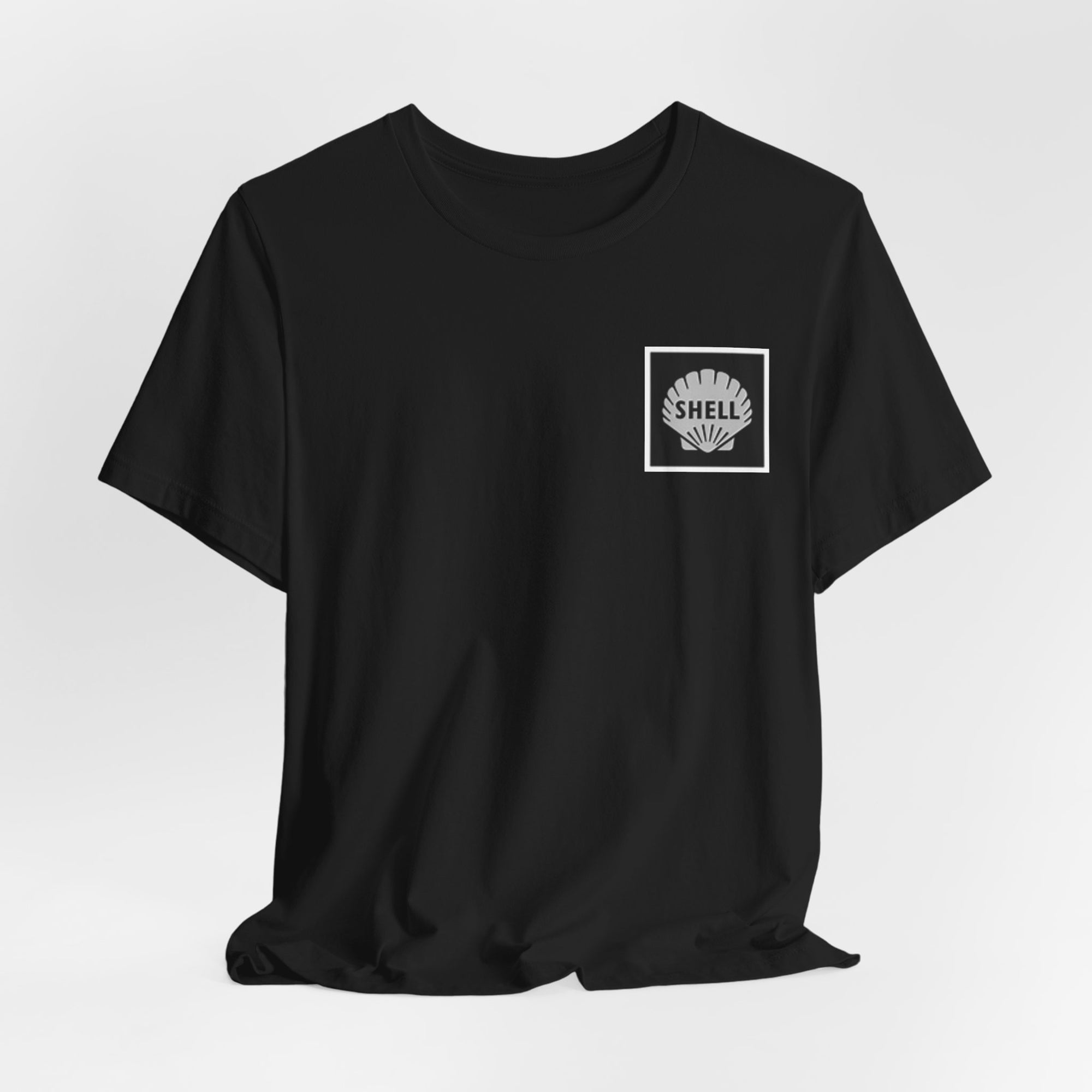 Shell Logo Pocket Tee — Vintage Gas Station Graphic T-Shirt