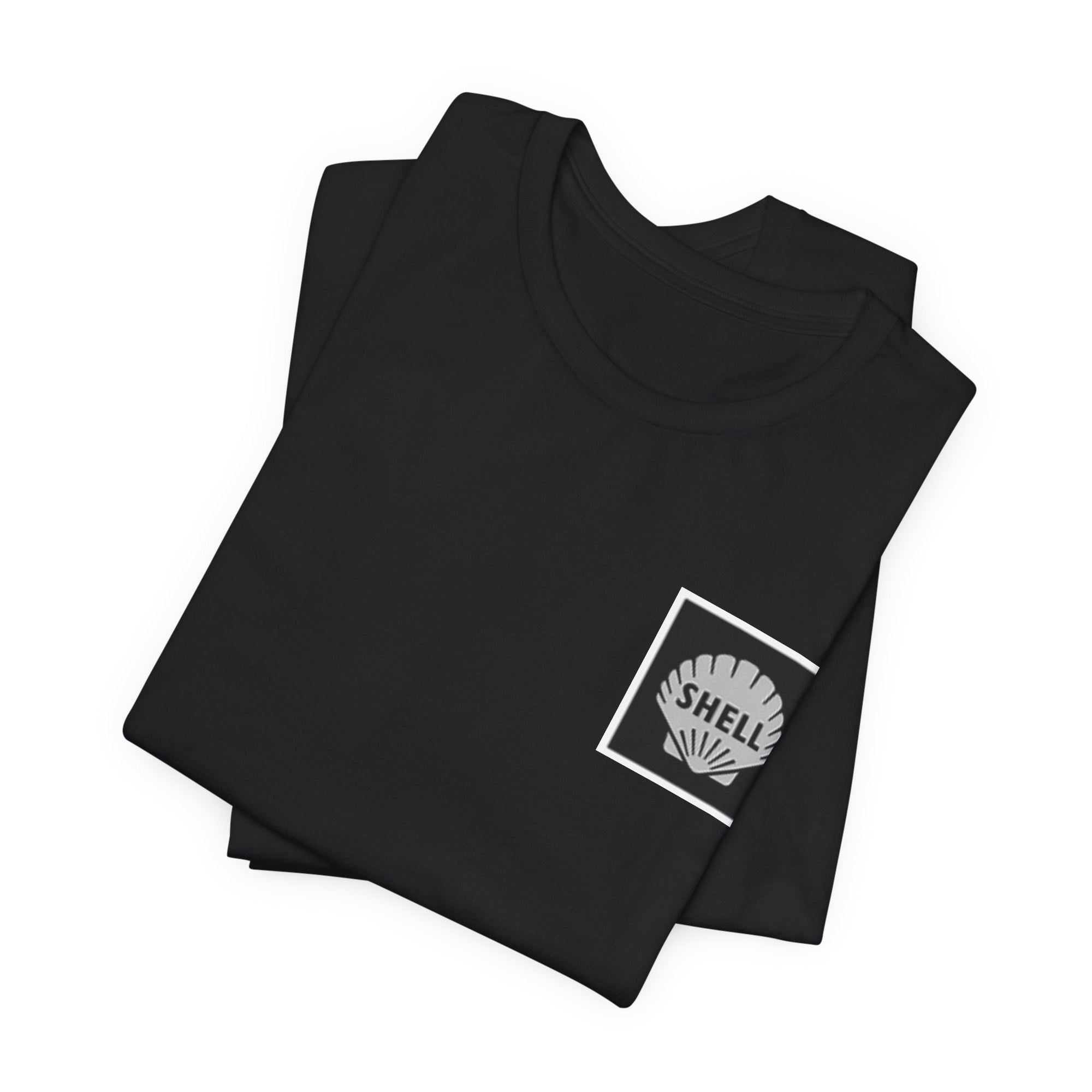 Shell Logo Pocket Tee — Vintage Gas Station Graphic T-Shirt